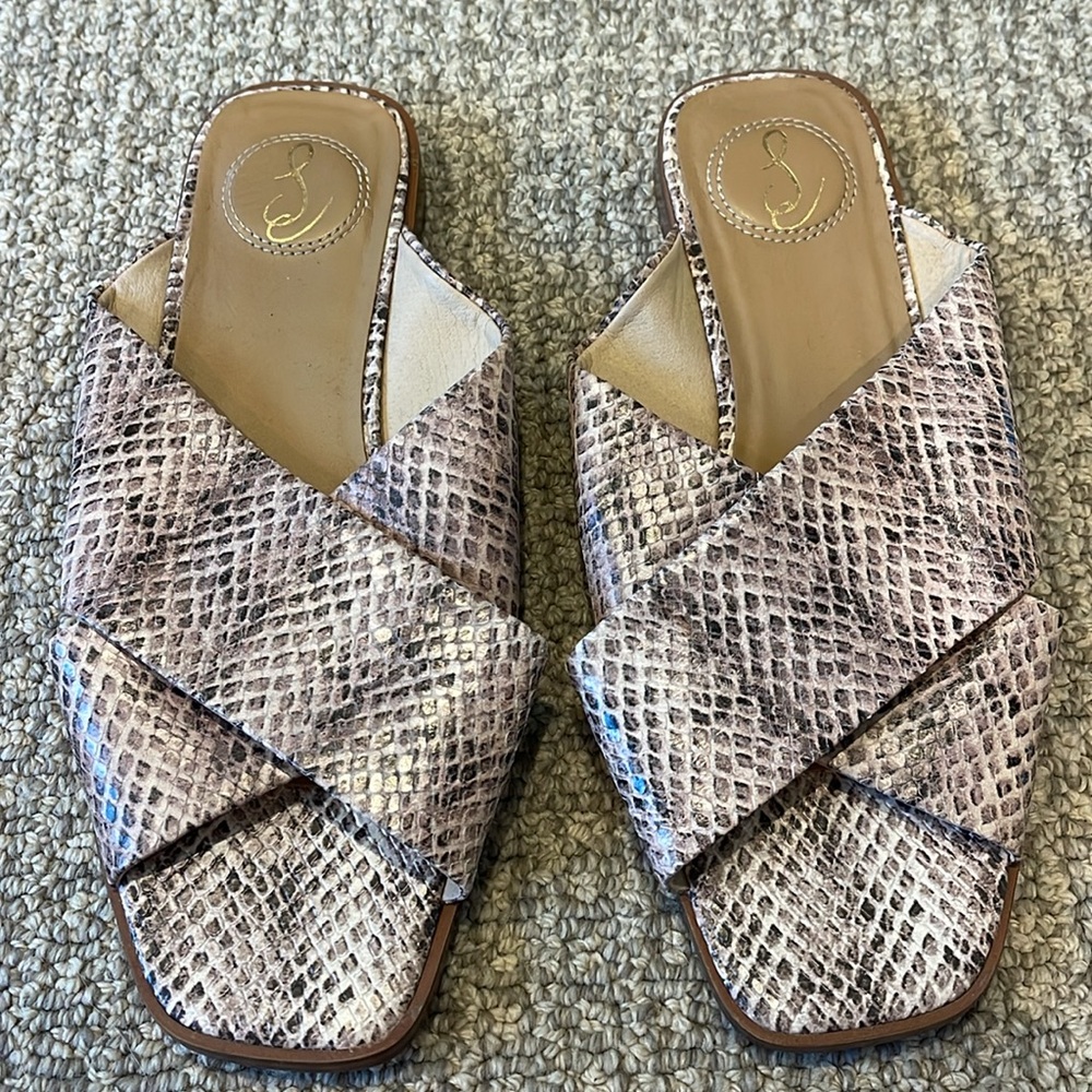 Sam Edelman Idina Slide Snake Print Sandal - Picture 2 of 4